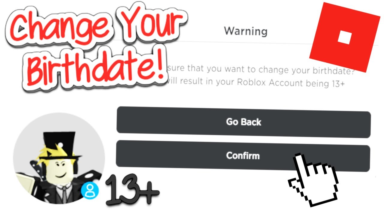How to CHANGE Your Birthdate on Roblox if Under 13 2024 YouTube