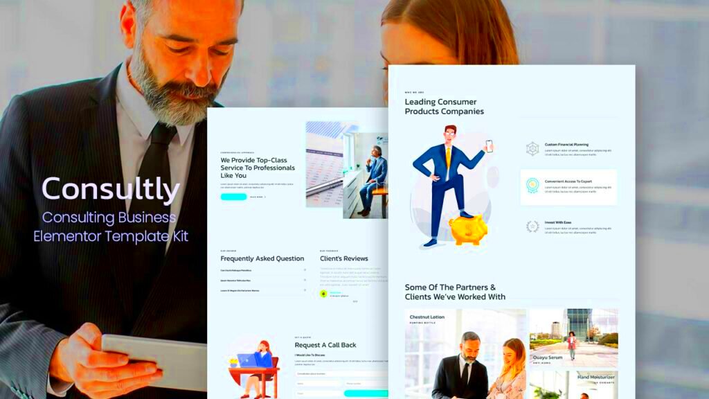 Consultly  Business Consulting Elementor Template Kit  KitPapa