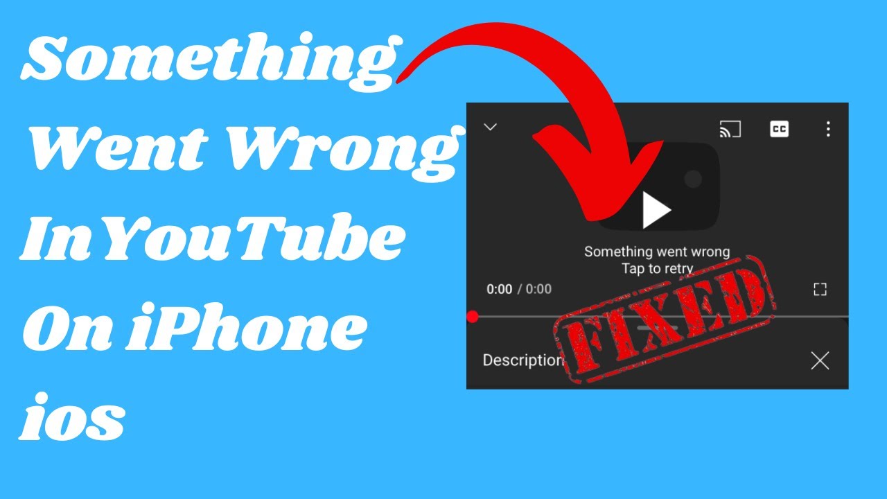 How to Fix Something Went Wrong in YouTube on iPhoneHow to Fix 