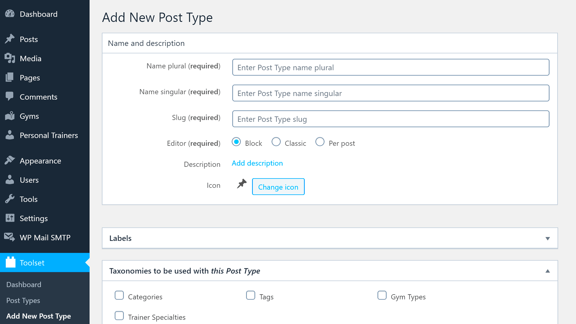 Setting up custom post types fields and taxonomy needed for directory 