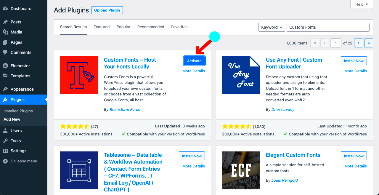 How to Add Custom Fonts To Elementor Website