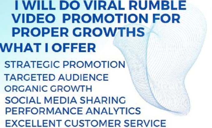Do viral rumble video promotion for proper growths by Philip_prater