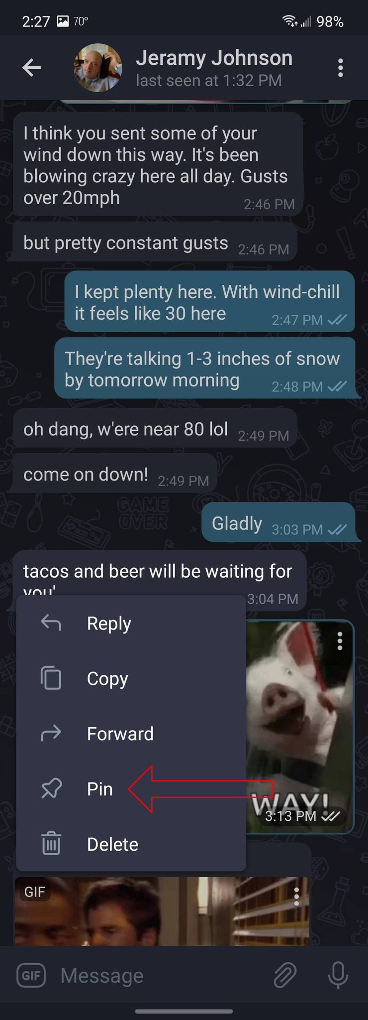 How to pin messages in Telegram chats  Android Central