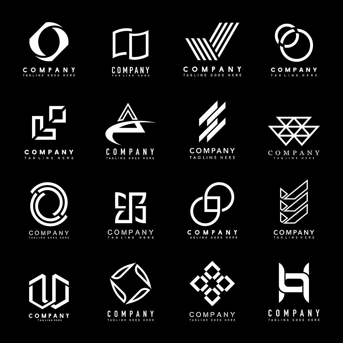 Set of company logo design ideas vector  premium image by rawpixelcom 