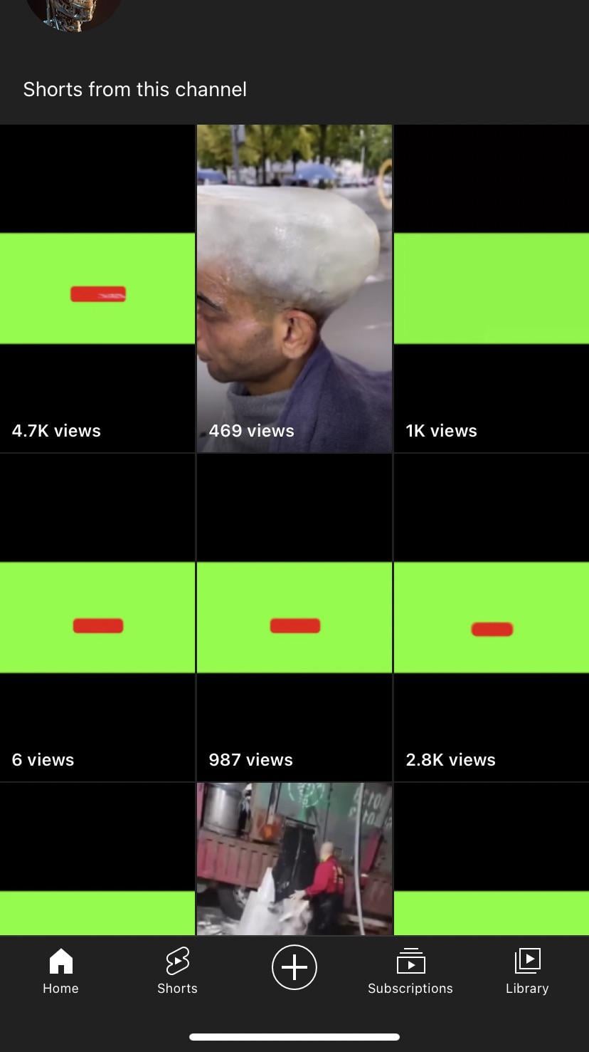 Why is my YouTube short like this On actual homepage my chosen