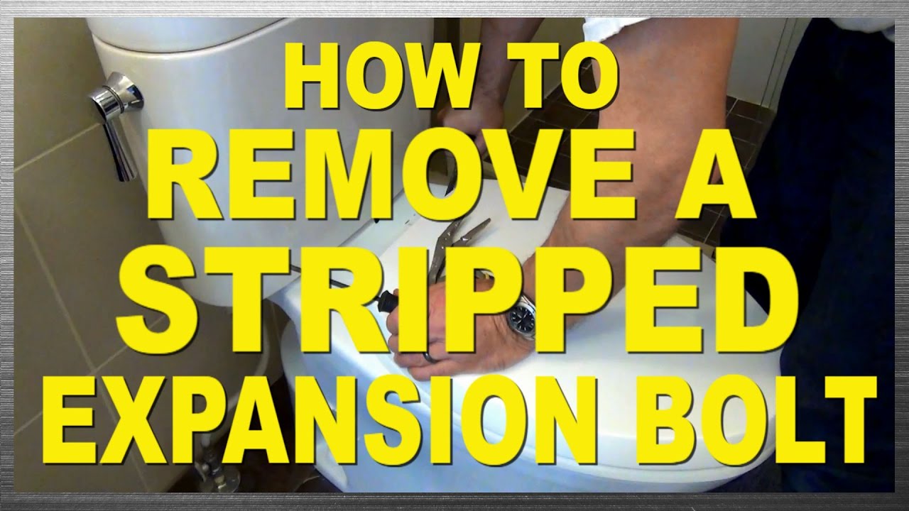 How To Remove a Stripped Toilet Seat Expansion Bolt Mounting Hardware 