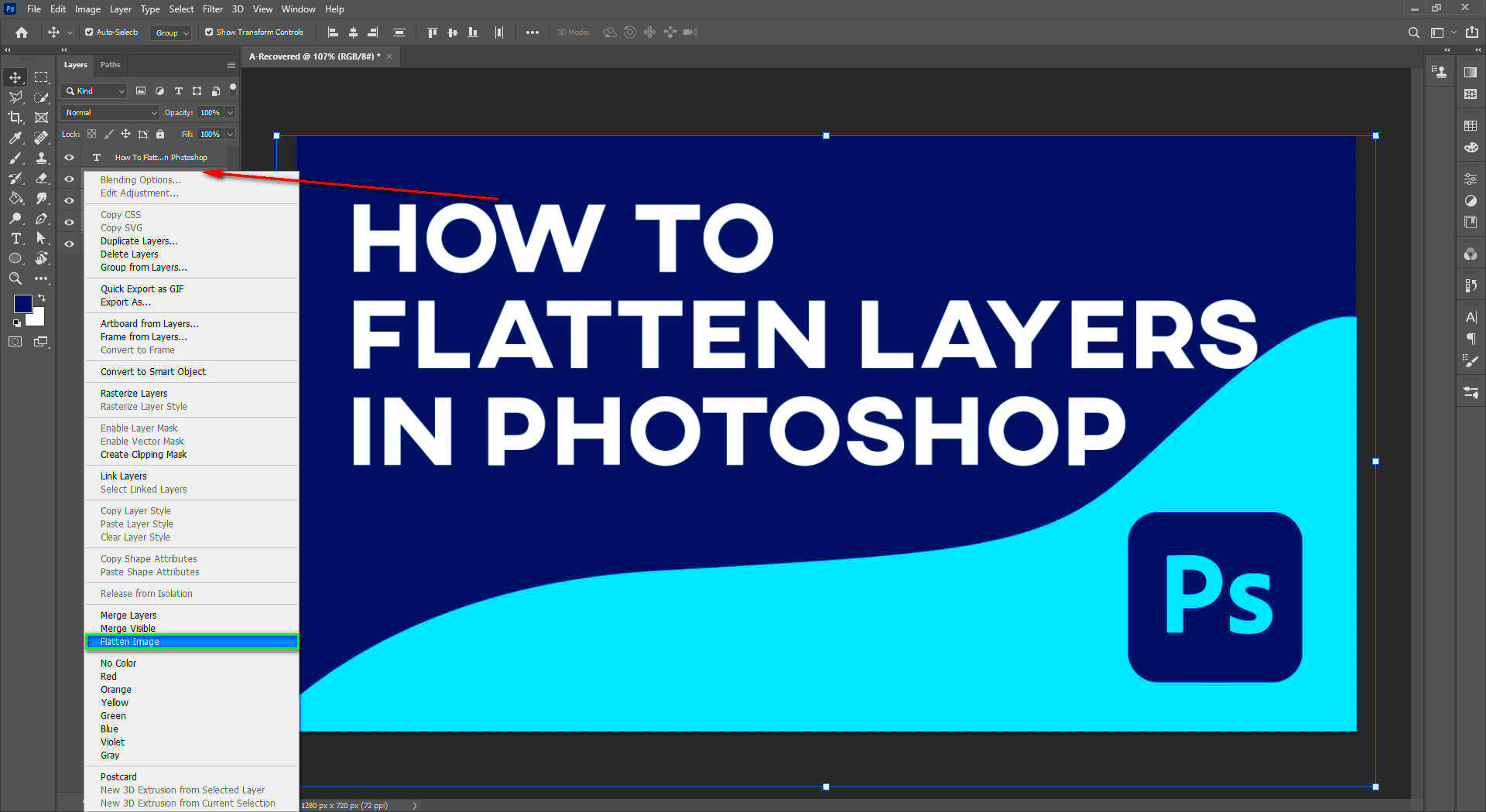 How To Flatten Layers In Photoshop