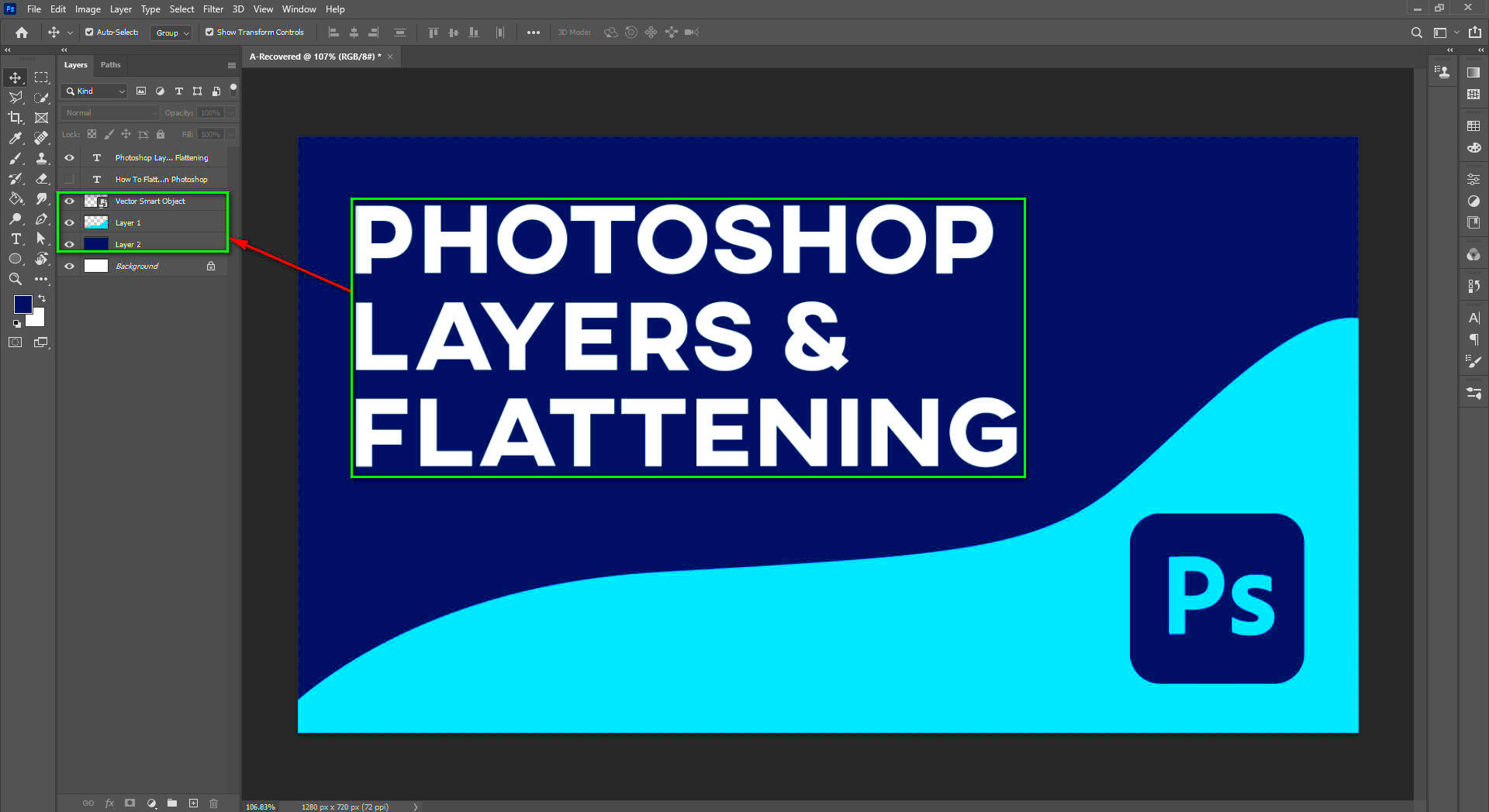 How To Flatten Layers In Photoshop