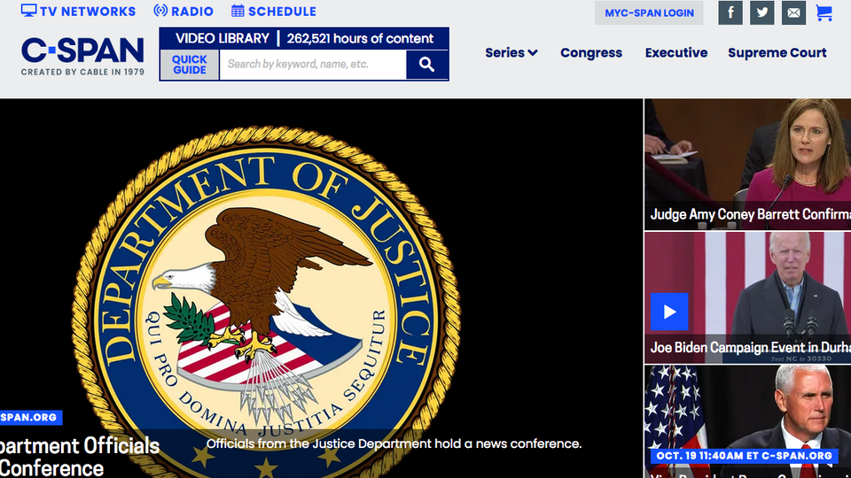 CSPAN Exploring AdSupported Streaming Carriage on Hulu  Live TV