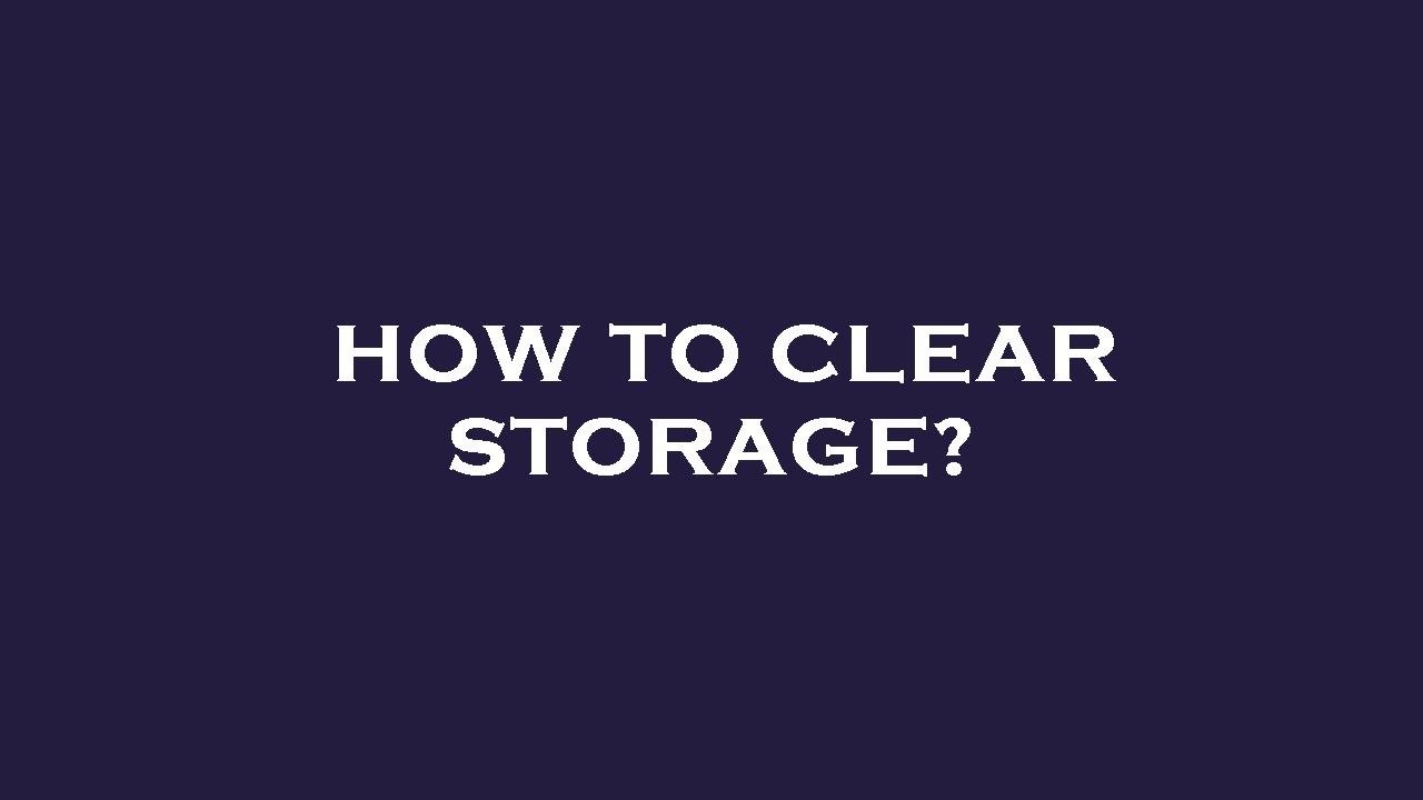 How to clear storage YouTube