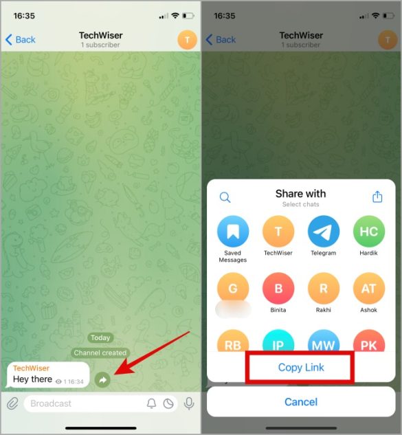 How to Copy Telegram Profile Group Channel Message Links TechWiser