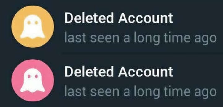 Deleted Account in Telegram  Geeks