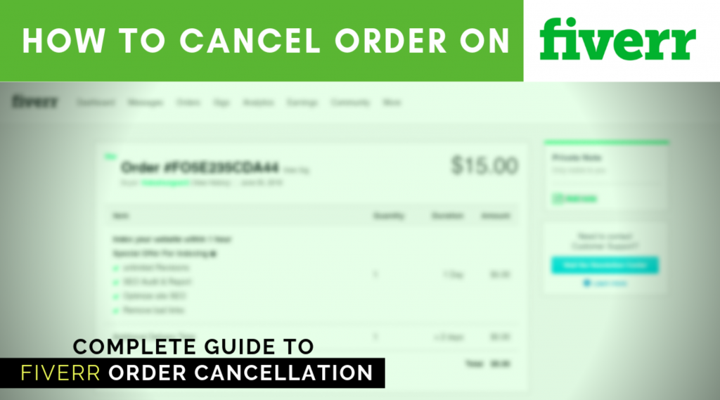 How to Cancel an Order on Fiverr as a Buyer