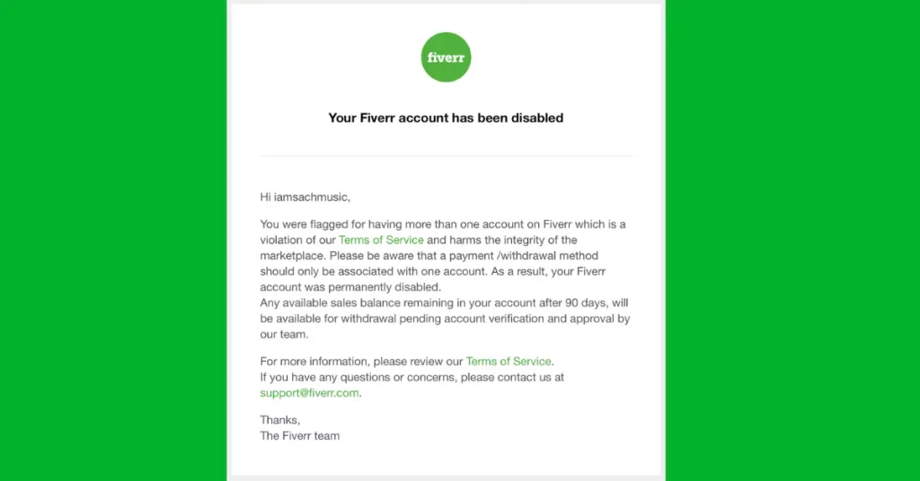 10 Reasons Why Fiverr Account is disabled and how we can get back 