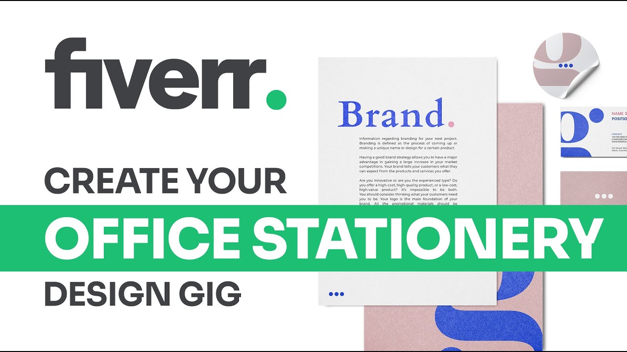 How to create stationery Design GIG on Fiverr  Freelancing  YouTube