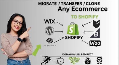 I Will Migrate Wix, WordPress, BigCommerce, or Squarespace to Shopify