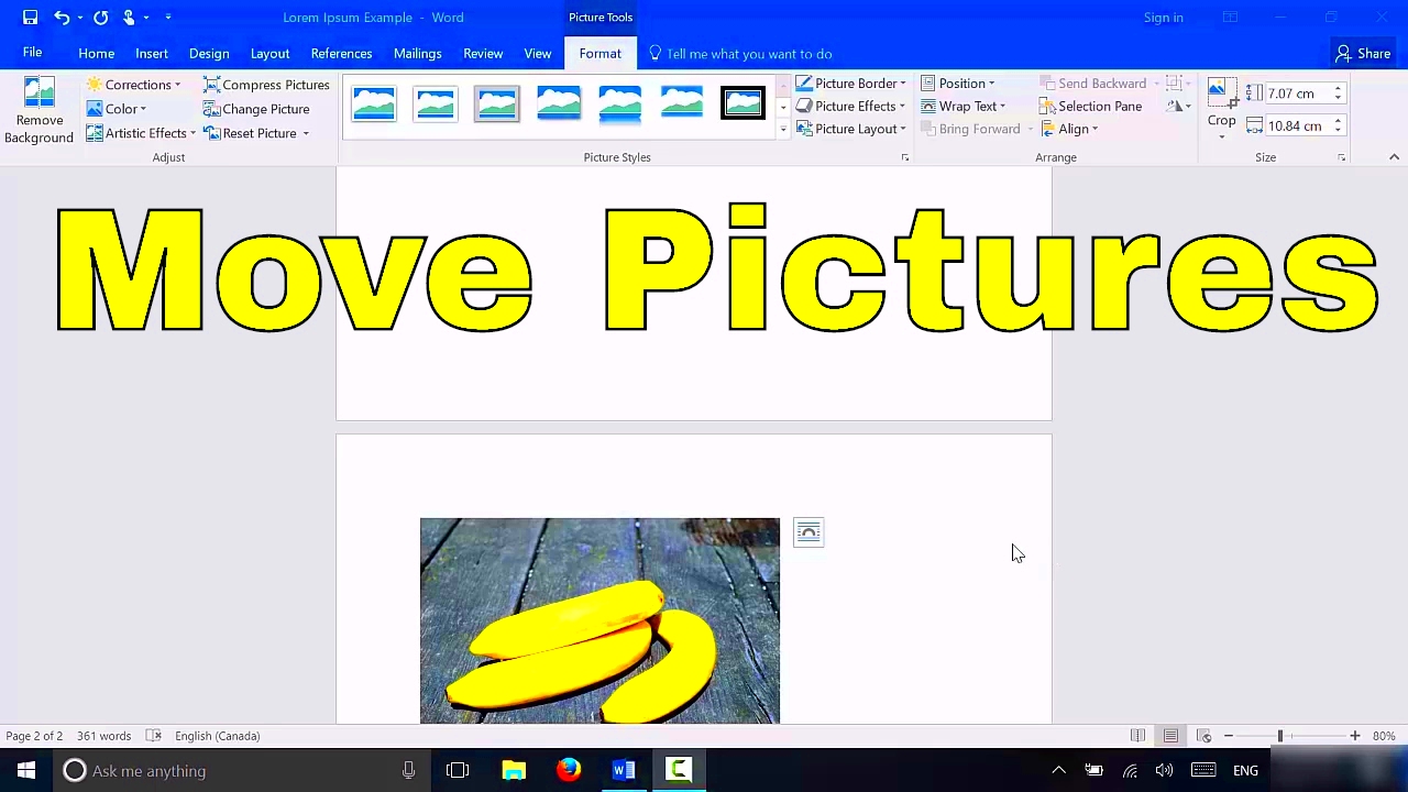 How To Move Pictures In Microsoft WordTutorial  YouTube