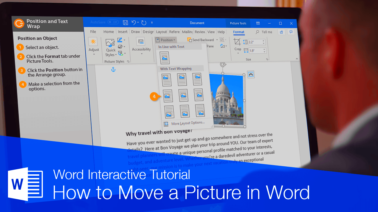 How to Move a Picture in Word  CustomGuide