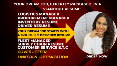 I Will Write a Professional Resume for Logistics Manager, Procurement Manager, Driver, and Inventory Logistics Roles