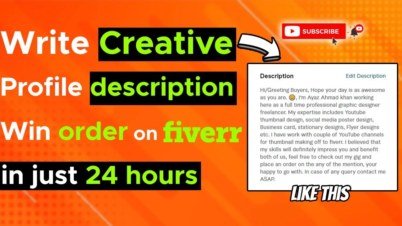 How to write fiverr profile description 2022  fiverr profile 