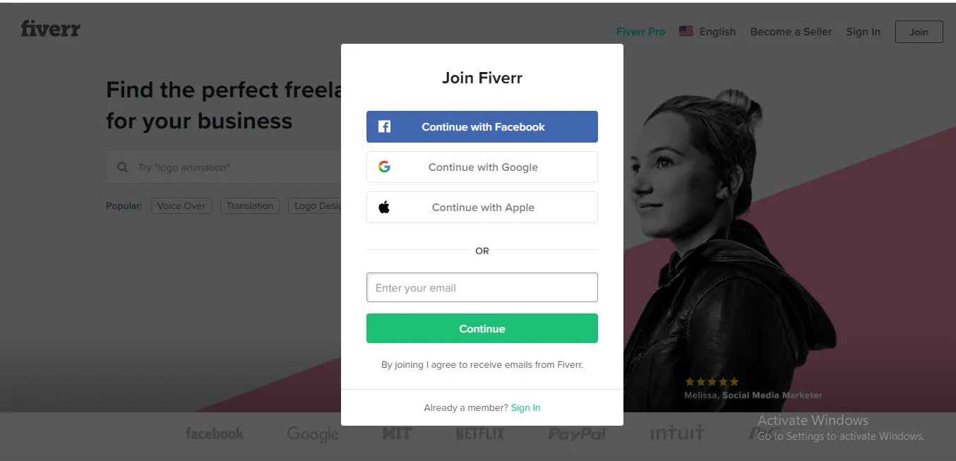 What You Need to Create a Fiverr Account