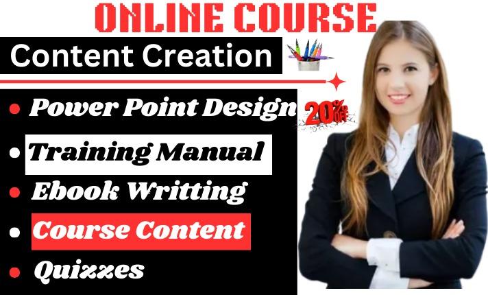 I Will Create an eBook and Online Course Curriculum Training Manual