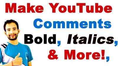 How to Format YouTube Comments With Italics and Other Styles