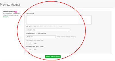 How to Paste Custom Offer Code on Fiverr