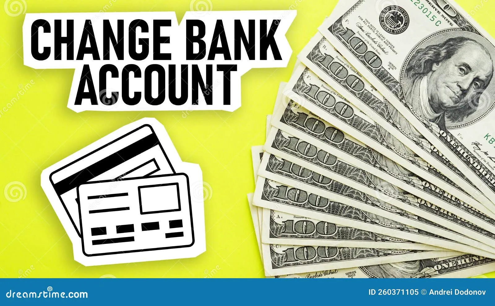 Change Bank Account is Shown Using the Text Stock Illustration 