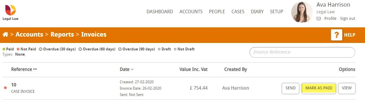 How to Mark an Invoice as Paid  Hoowla User Guides