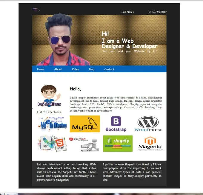 Fiverr Website Template