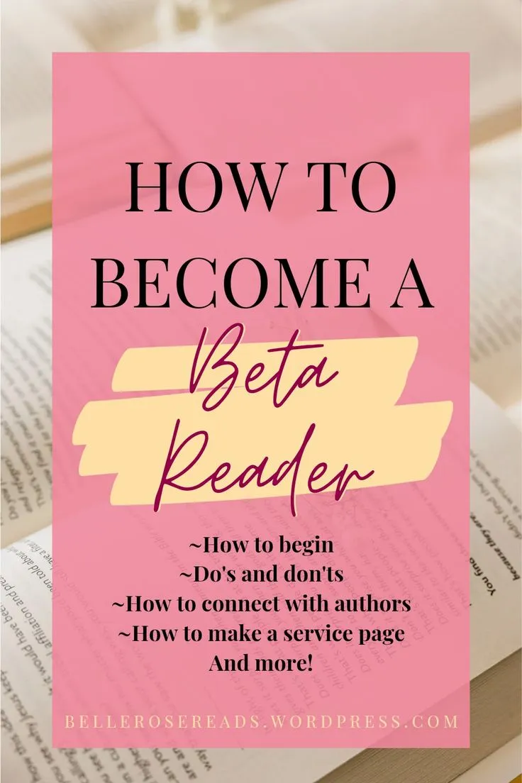 an open book with the title how to become a beta reader on top of it