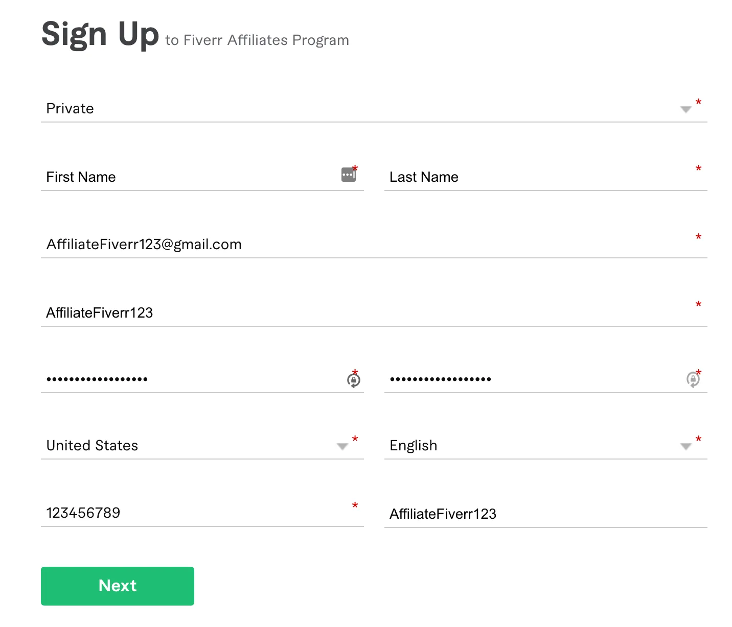 How to Sign Up in Fiverr