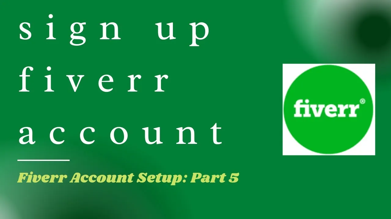 Sign up fiverr account how to create fiverr account  YouTube