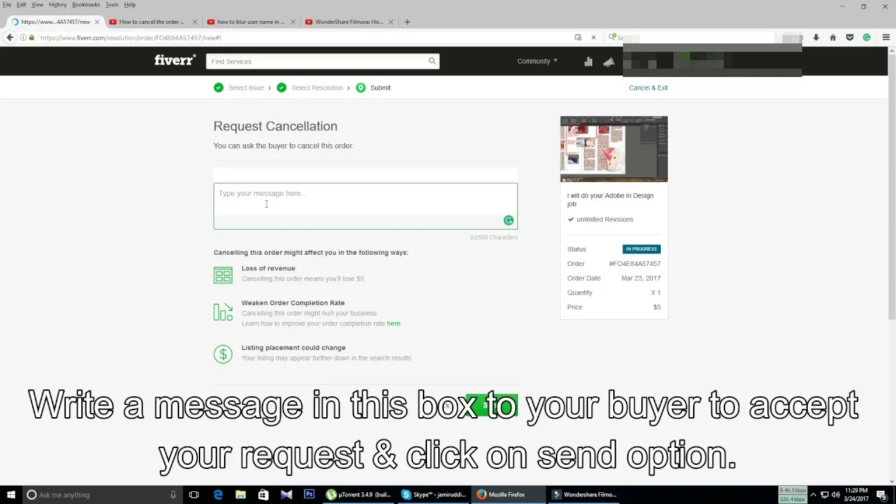 How to Mutually Cancel an Order on Fiverr