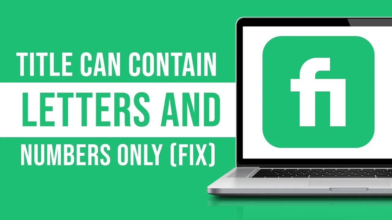 Title Can Contain Letters and Numbers Only On Fiverr  How to Fix 