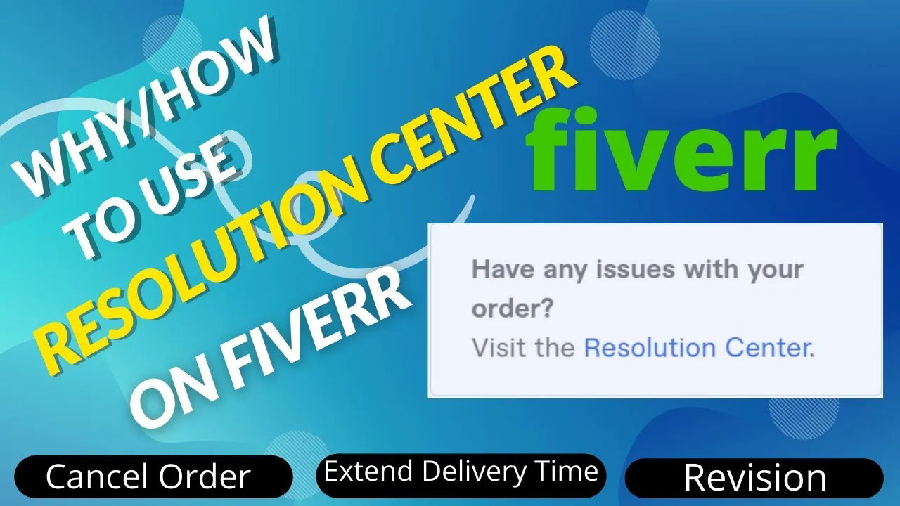 Fiverr Resolution Center  How to USE  Cancel Order  Extend Delivery 