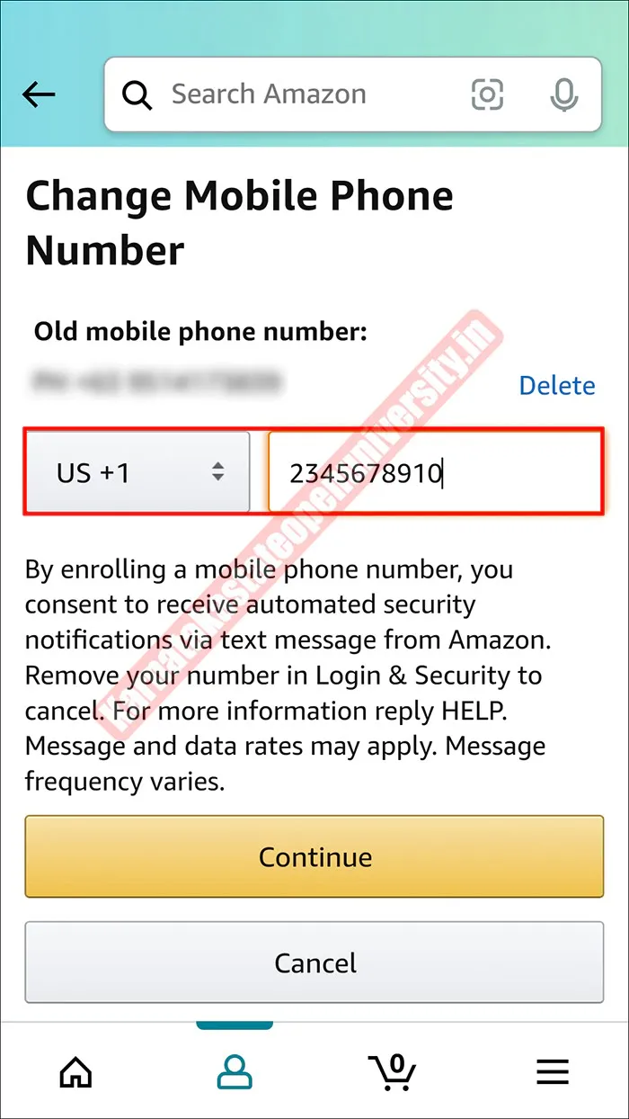 How to change your phone number on Amazon