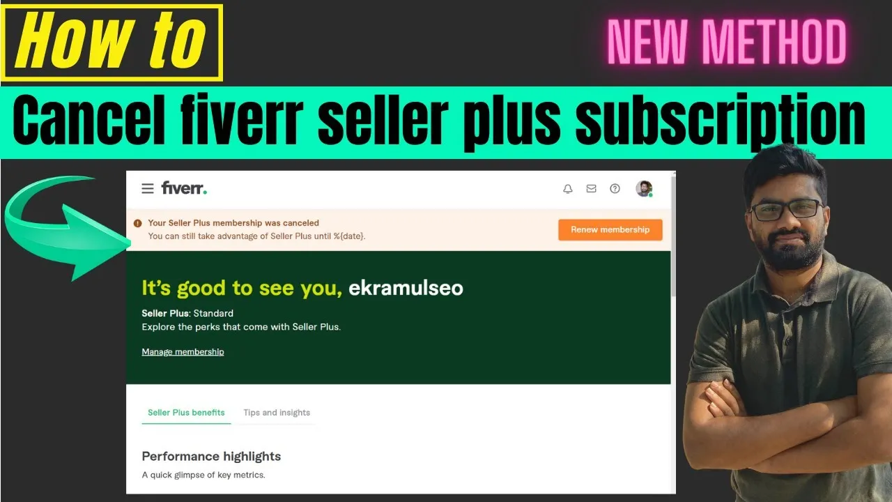 How to cancel fiverr seller plus subscription 2024  YouTube