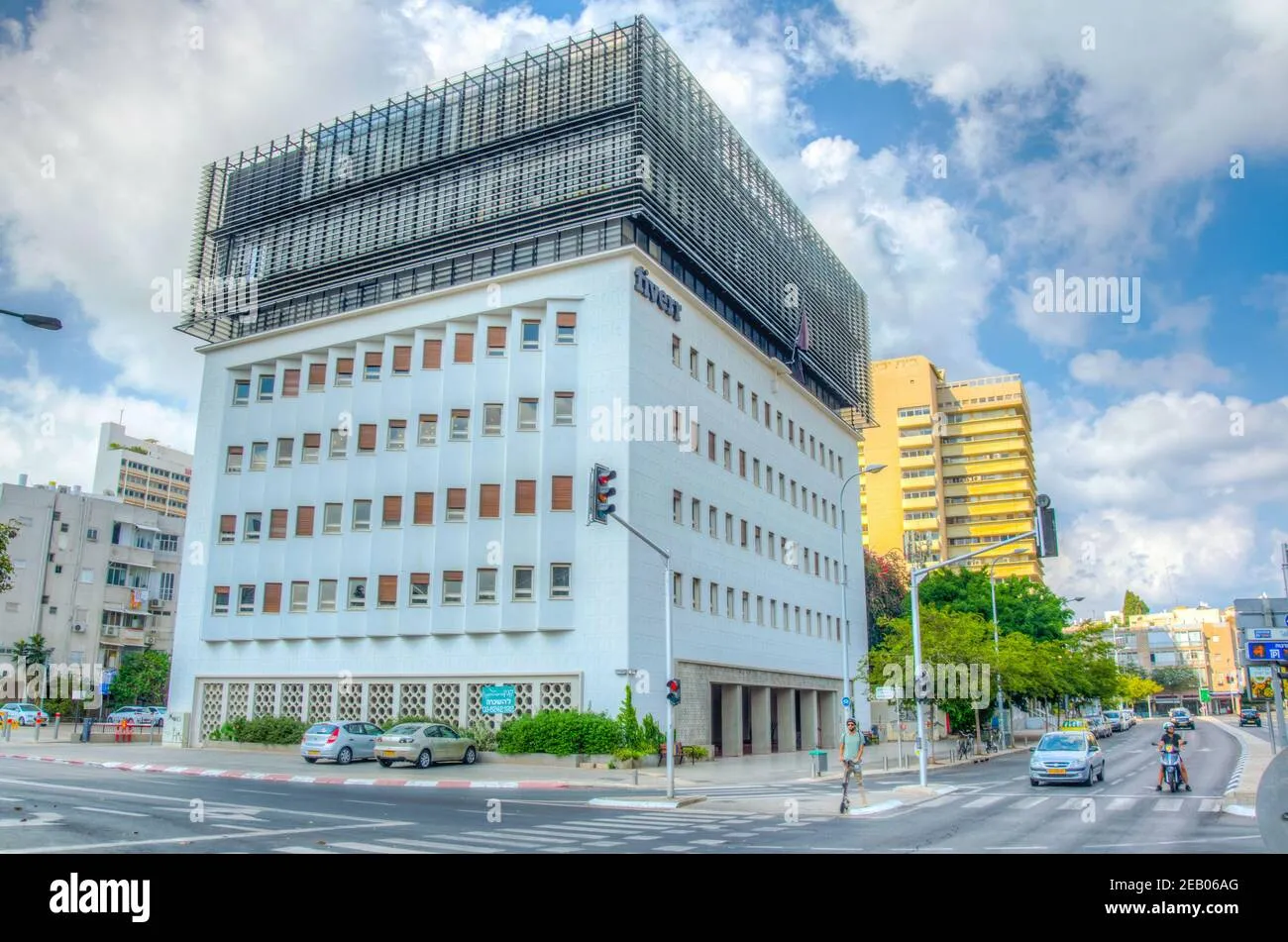 TEL AVIV ISRAEL SEPTEMBER 10 2018 Modern headquarters of Fiverr in 