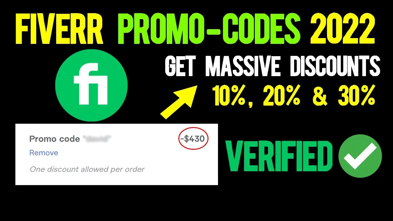 Fiverr new user promo code on sale