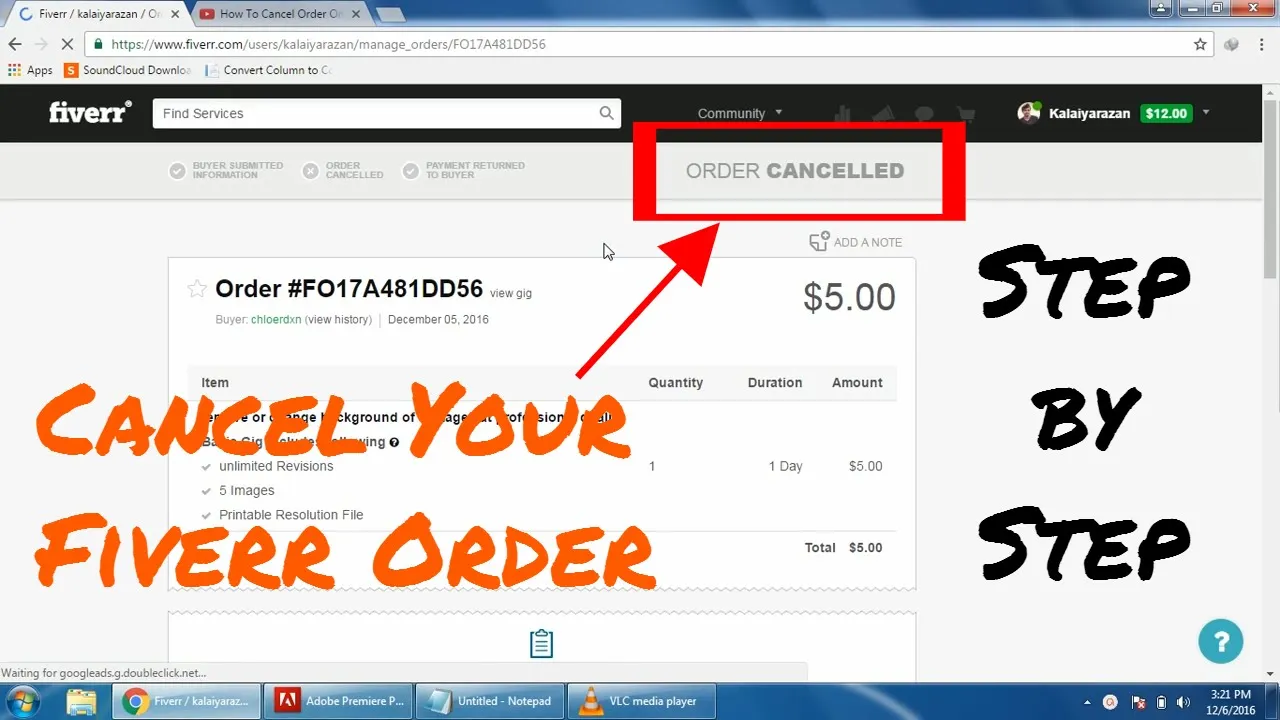 How to Cancel an Order on Fiverr