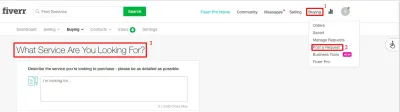 How to Post a Request on Fiverr