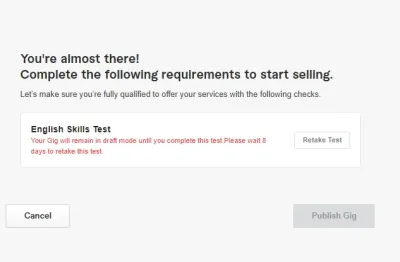 How to Publish a Draft Gig on Fiverr