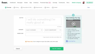 How to Create a Gig on Fiverr: A Step-by-Step Guide (2017)