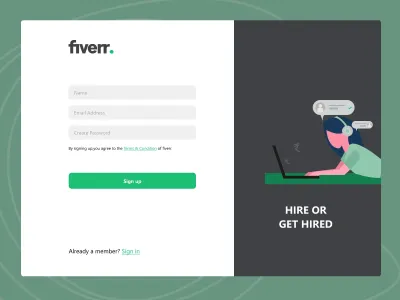 How to Sign Up in Fiverr