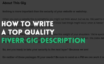 How to Make Your Gig on Fiverr Popular
