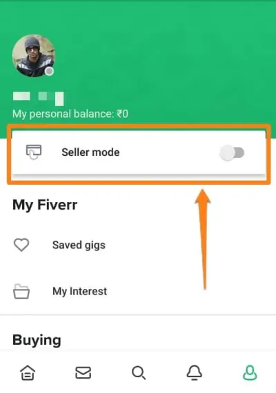 How to Switch to Seller Mode on Fiverr App