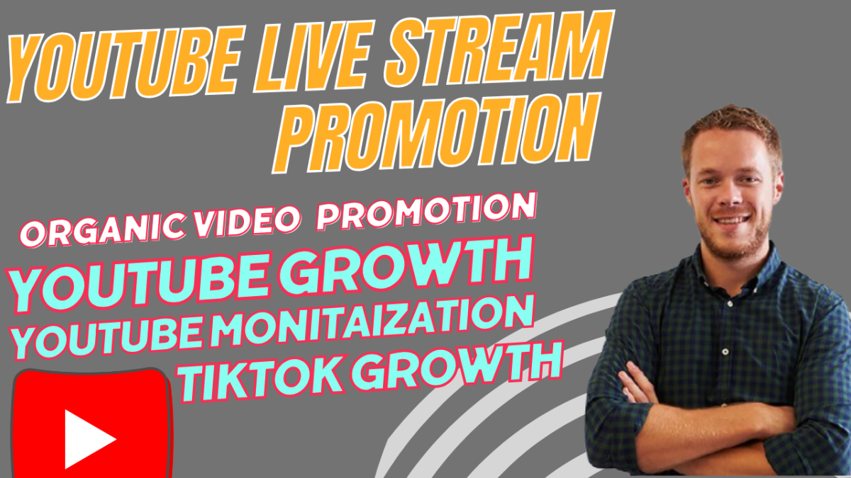 I Will Do Organic Live Stream Promotion for YouTube, Twitch, and More!