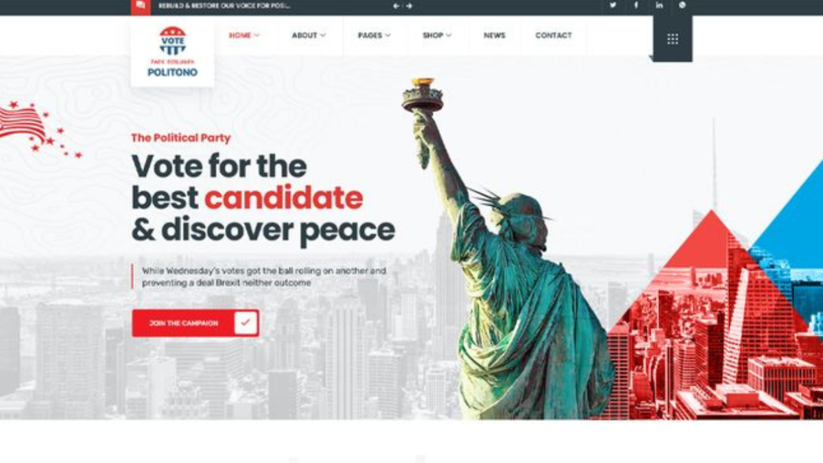 I Will Design a Modern, Responsive Political Campaign Website